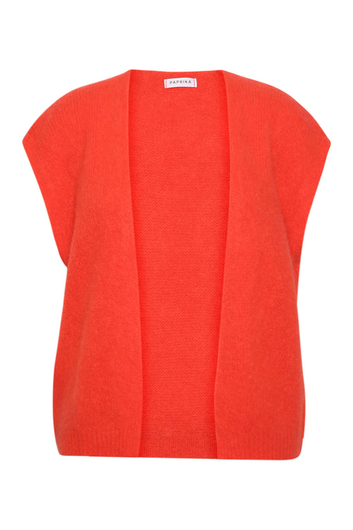 Gilet sans manches uni-Paprika-1