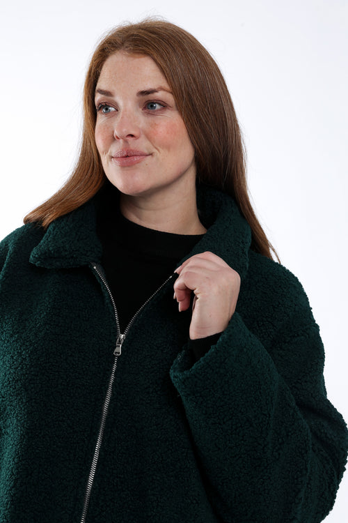 Manteau teddy uni-Paprika-4