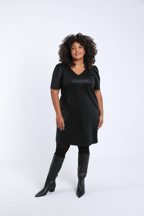 Robe unie effet satiné-Paprika-1