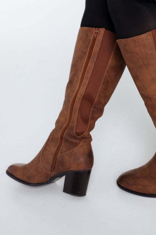 Bottes classiques à talons-Paprika-4