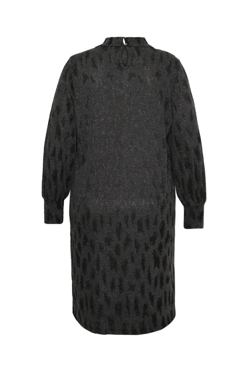 Robe motif jacquard léopard-Paprika-10