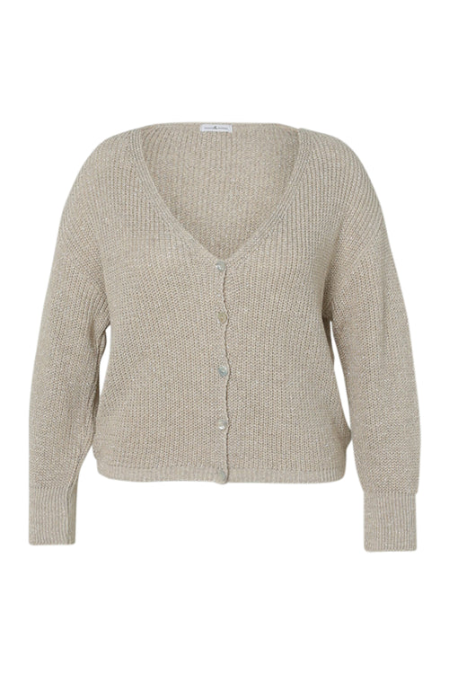 Cardigan boutonné uni-Paprika-10