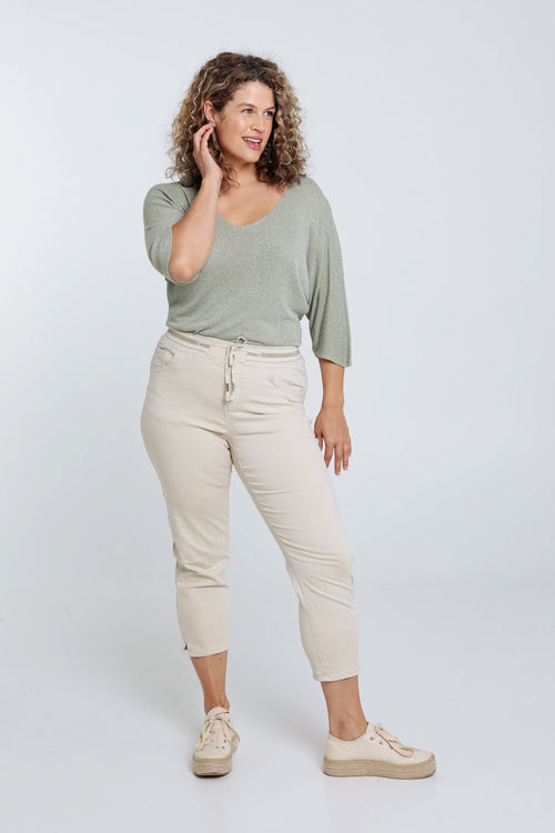 Jegging 3/4 Lolly en coton-Paprika-6