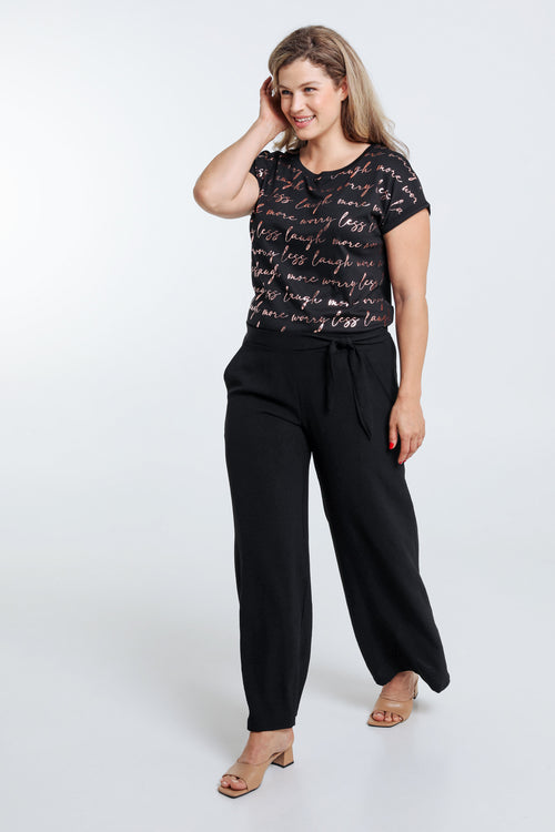 Pantalon large avec nœud-Paprika-7