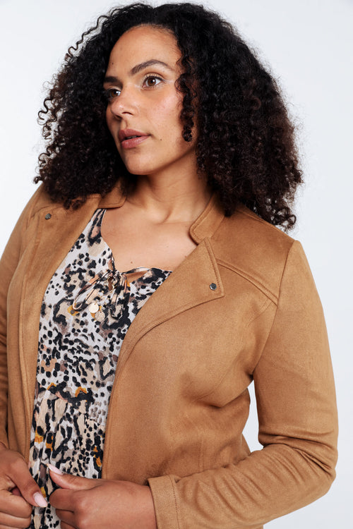 Veste effet suédine-Paprika-4