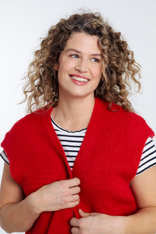 Gilet sans manches uni-Paprika-3