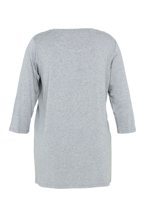 T-shirt basic uni en viscose-Paprika-11
