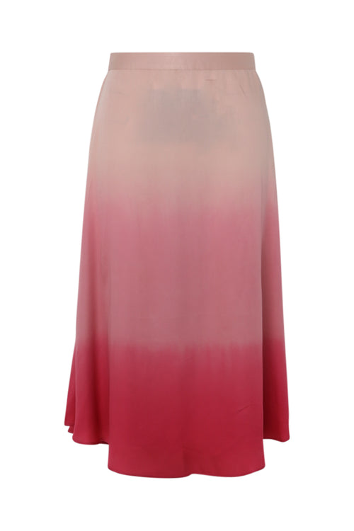 Jupe mi-longue en viscose tie&dye-Paprika-1