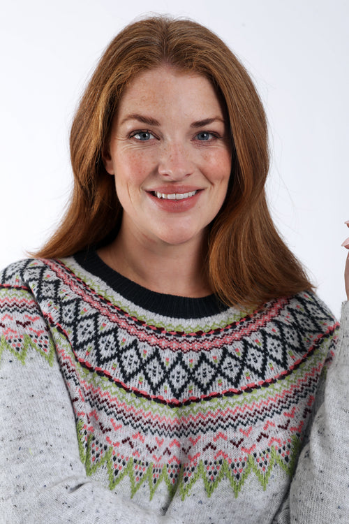 Pull motif jacquard-Paprika-4