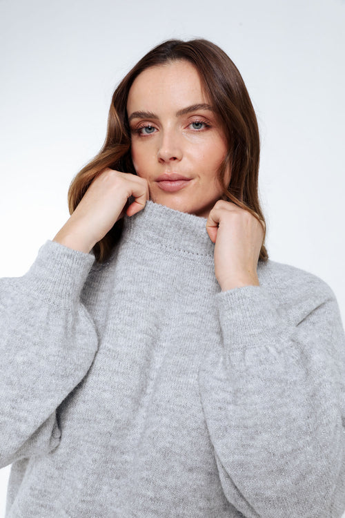 Pull uni avec lurex-Paprika-4