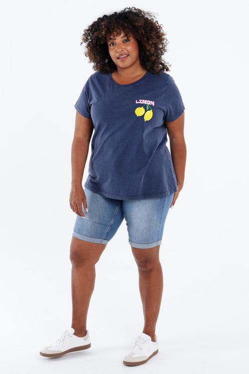 T-shirt en coton imprimé citrons-Paprika-7