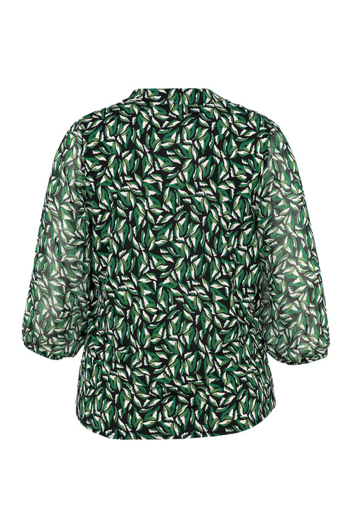 T-shirt imprimé feuilles-Paprika-11