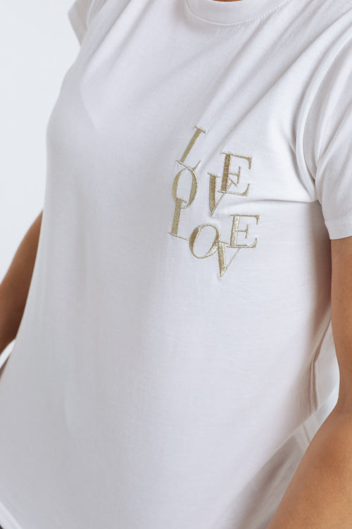 T-shirt en coton brodé Love-Paprika-6