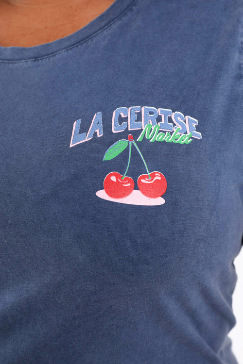 T-shirt en coton imprimé cerises-Paprika-6
