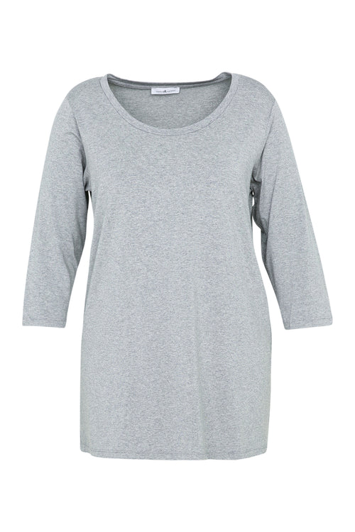 T-shirt basic uni en viscose-Paprika-10