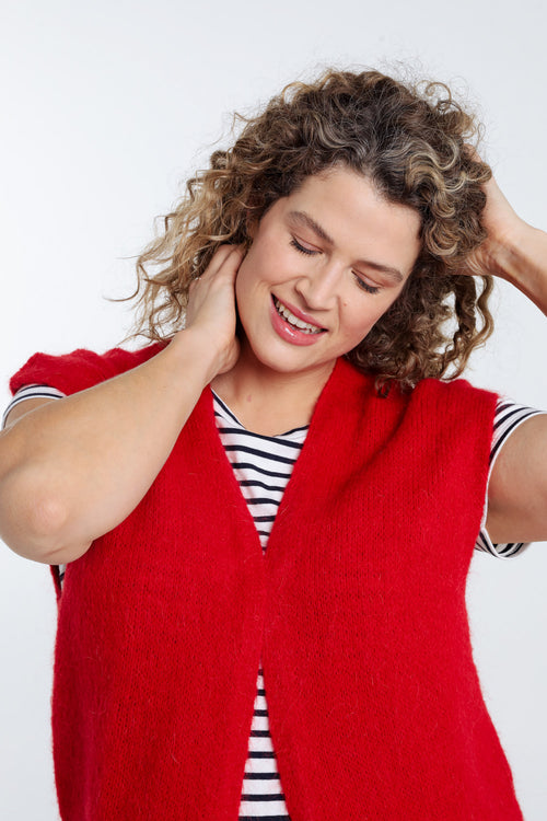 Gilet sans manches uni-Paprika-4