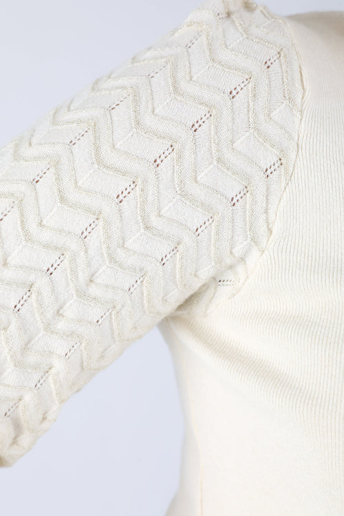 Pull uni avec manches chevrons-Paprika-4