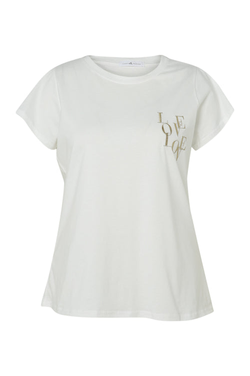 T-shirt en coton brodé Love-Paprika-10