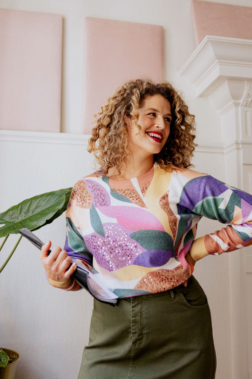 Pull tout doux avec sequins-Paprika-1