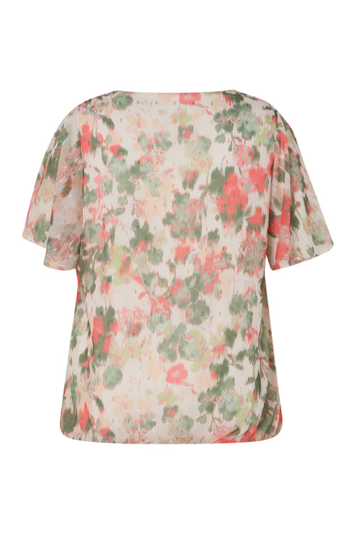 Blouse imprimé fleurs avec lurex-Paprika-11