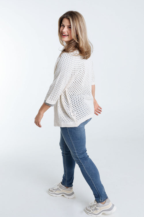 Gilet ajouré uni-Paprika-9