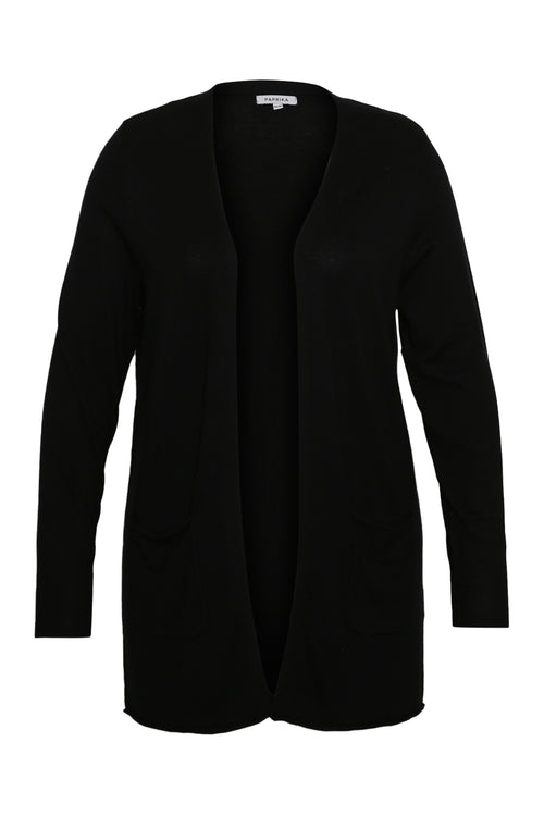 Cardigan fin en viscose uni-Paprika-10