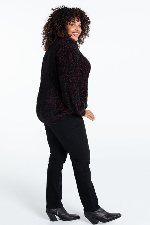 Pull maille pop-corn uni-Paprika-2