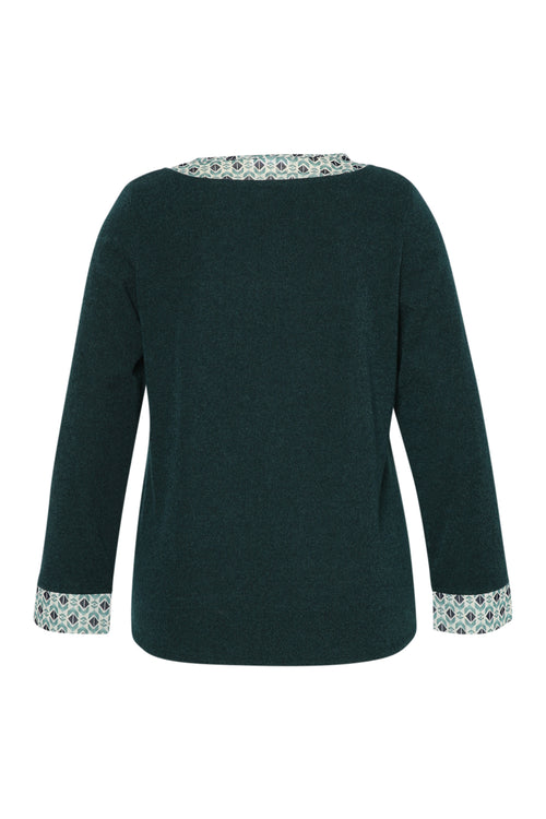 Pull 2 en 1 imprimé géométrique-Paprika-2
