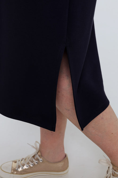 Robe longue unie en viscose-Paprika-5