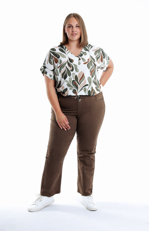 Jegging Lolly droit uni-Paprika-1