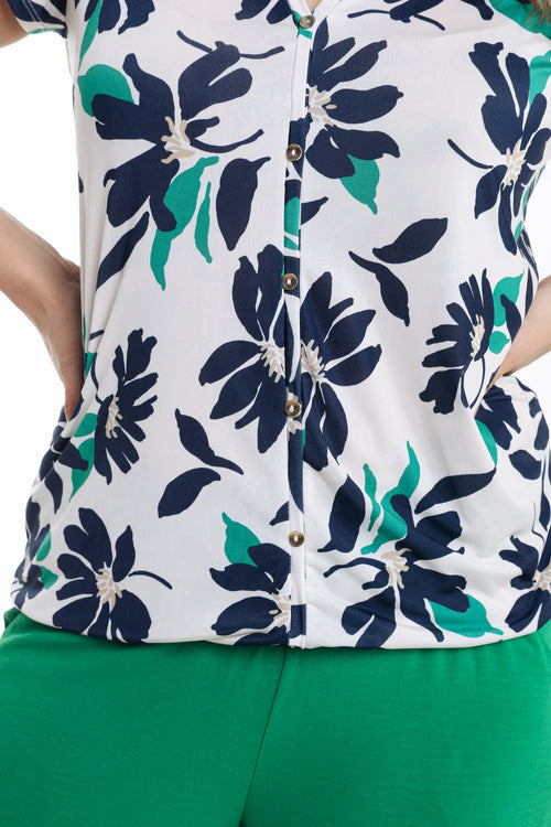 T-shirt imprimé floral-Paprika-6
