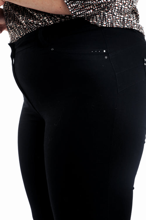 Pantalon slim 7/8 uni Louise-Paprika-4