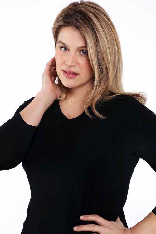 T-shirt basique en viscose-Paprika-5