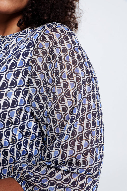 T-shirt graphique avec lurex-Paprika-6