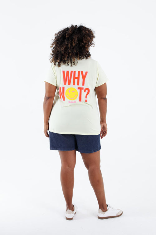 T-shirt en coton imprimé smile-Paprika-2