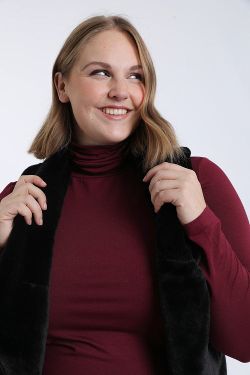 Veste en fausse fourrure-Paprika-2