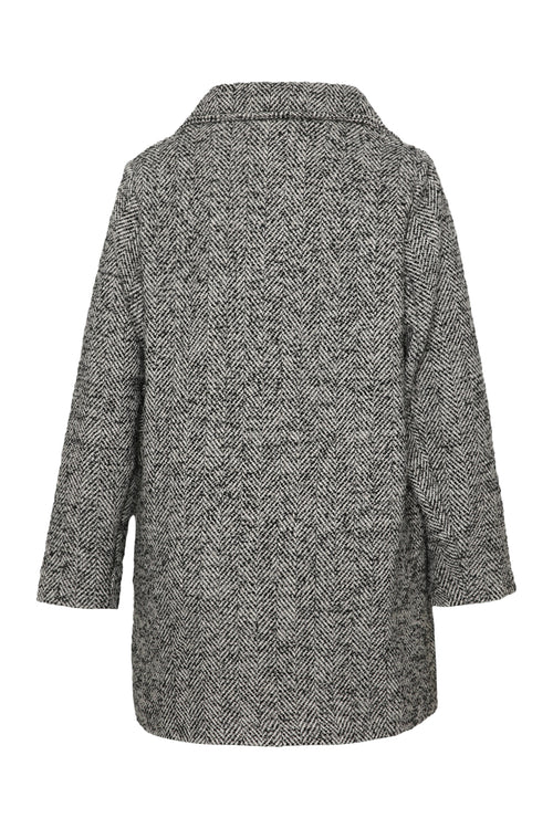 Manteau mi-long motif chevrons-Paprika-9