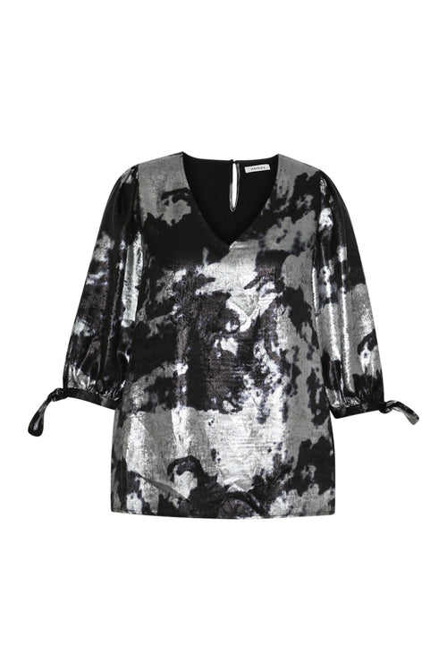 Blouse effet satinée tie&dye-Paprika-8