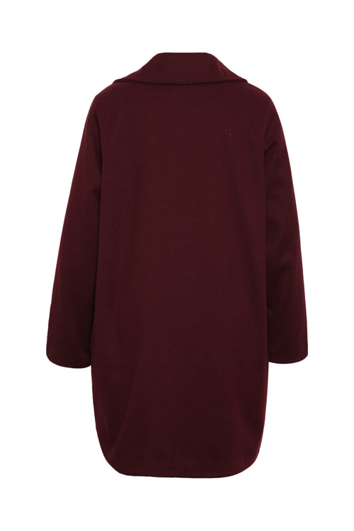 Manteau long uni-Paprika-10