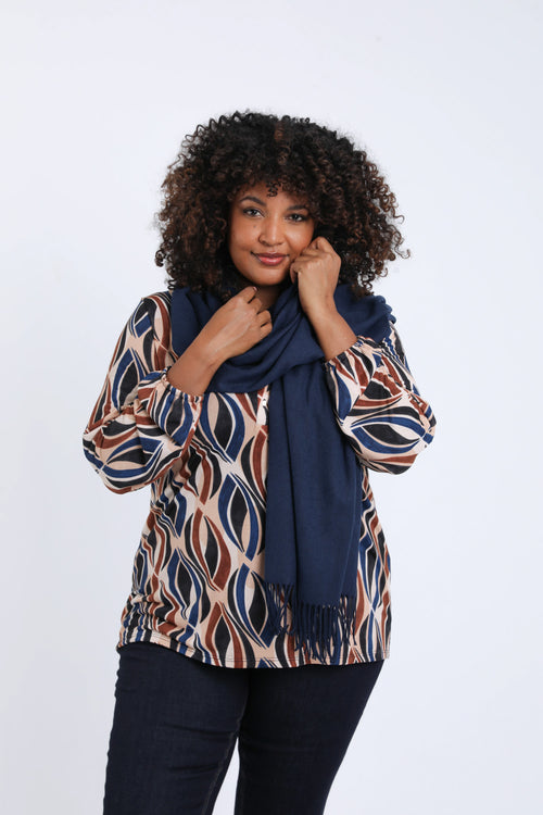 Écharpe unie en viscose et cachemire-Paprika-8