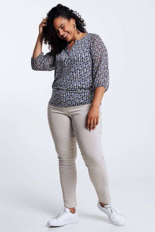 T-shirt graphique avec lurex-Paprika-8