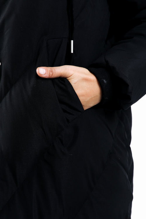 Doudoune extra longue unie-Paprika-6