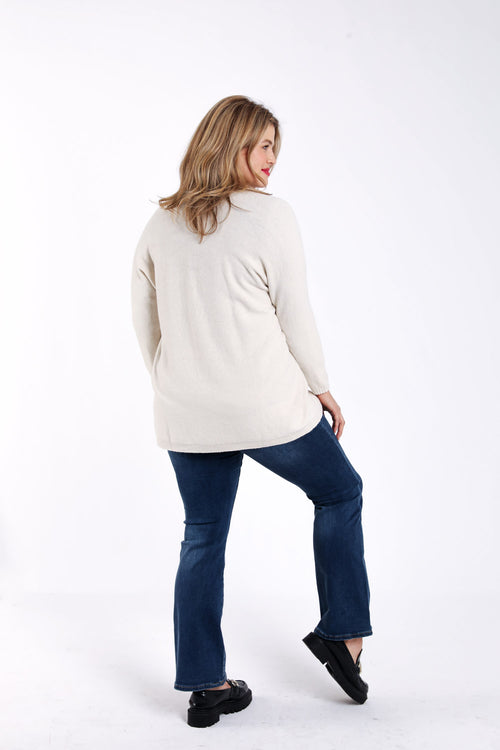 Cardigan long en viscose uni-Paprika-2