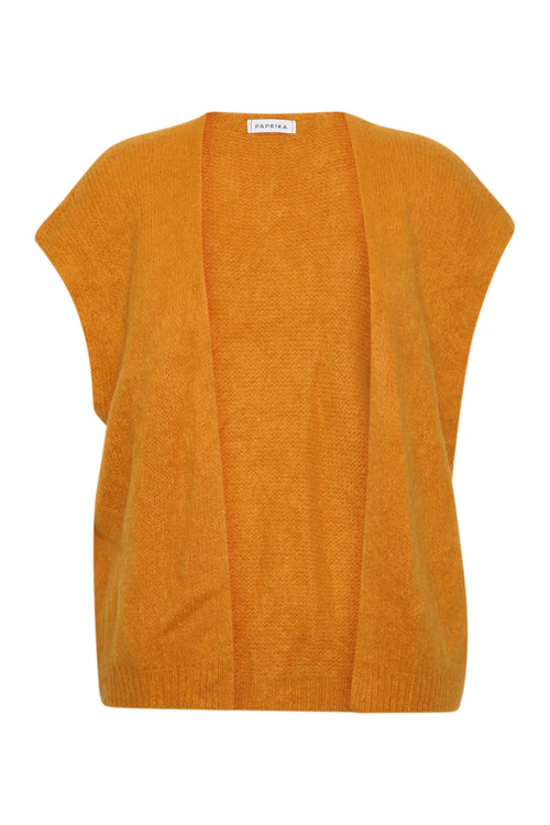 Gilet sans manches uni-Paprika-1