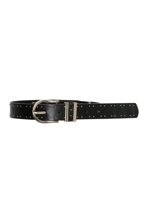 Ceinture en faux cuir avec clous-Paprika-1