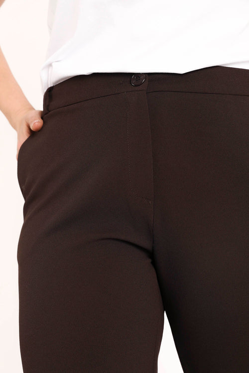 Pantalon classique uni-Paprika-4