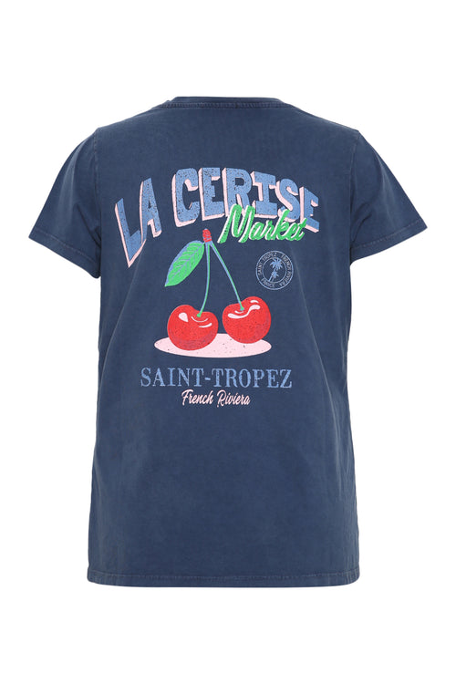 T-shirt en coton imprimé cerises-Paprika-11