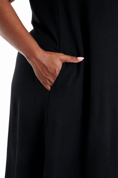 Robe longue unie avec dentelle-Paprika-3