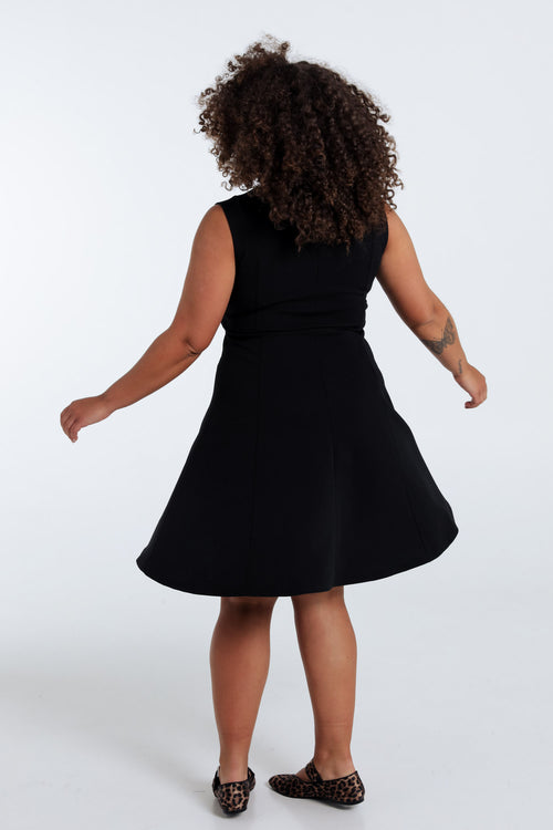 Robe patineuse unie-Paprika-8