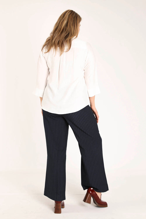 Chemisier en viscose uni-Paprika-1